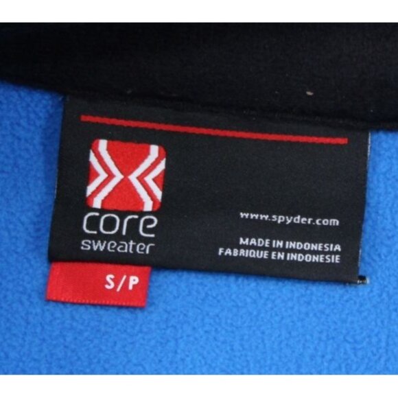 Spyder Mens S/P Blue & Black Half-Zip Core Sweater - Picture 3 of 10
